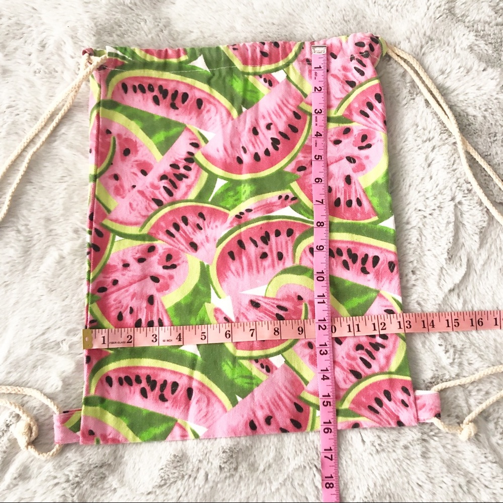 VINTAGE Watermelon Print Drawstring Backpack - Picture 4 of 4